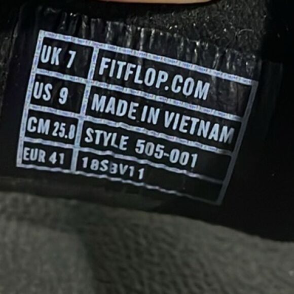 Fitflop Flatform Thong Sandals LuLu Women Sz 9 Black Shimmer - Picture 8 of 10